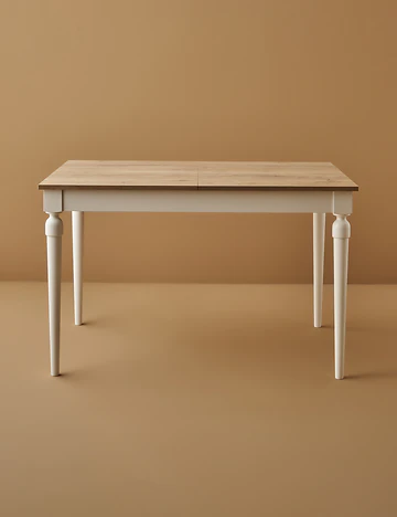Oak Açılır Masa Naturel-Beyaz (120x77x83 cm)