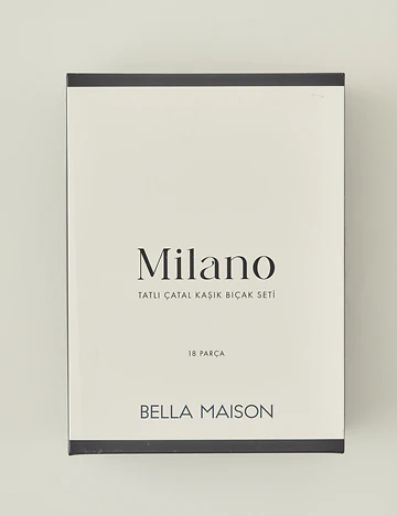 Milano 18 Parça Tatlı Çatal Kaşık Bıçak Seti Silver