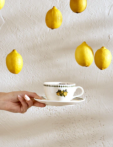 Lemoncello Porselen 2'li Çay Fincanı Seti (270 cc)