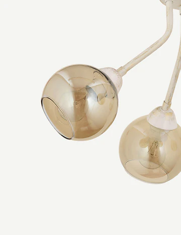 Jesscia 4'lü Silme Bal Camlı Avize Beyaz (66x32 cm)
