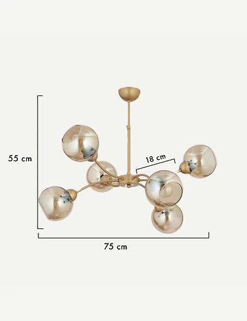 Leto 6'lı Avize Eskitme (75x55 cm)