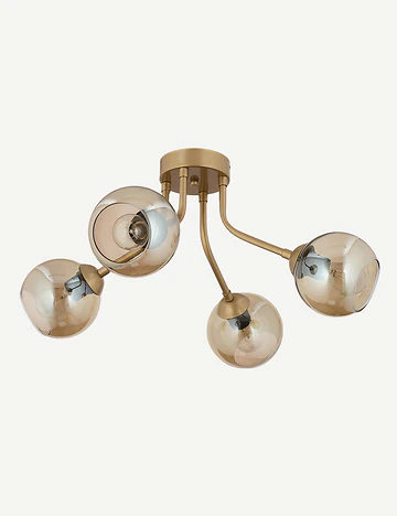 Jessica 4'lü Bal Camlı Avize Eskitme (66x32 cm)