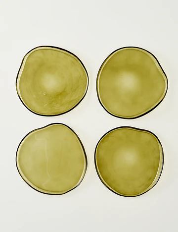 Geo Pasta Tabağı 4'lü Yeşil (21 cm)