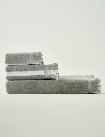 %100 Pamuk Ella Banyo Havlusu Gri (90x150 cm)