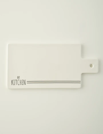 My Kitchen Porselen Sunum ve Kesme Tahtası Beyaz (30x15x0,8 cm)