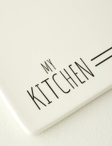 My Kitchen Porselen Sunum ve Kesme Tahtası Beyaz (30x15x0,8 cm)