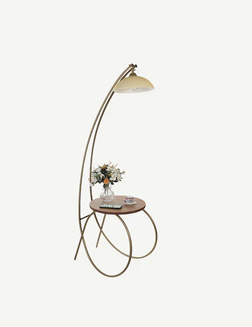 Emily Sehpalı Lambader Eskitme Sarı Başlıklı (64x165 cm)