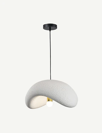 Mirella Tekli Beton Sarkıt Avize Beyaz (40x80 cm)