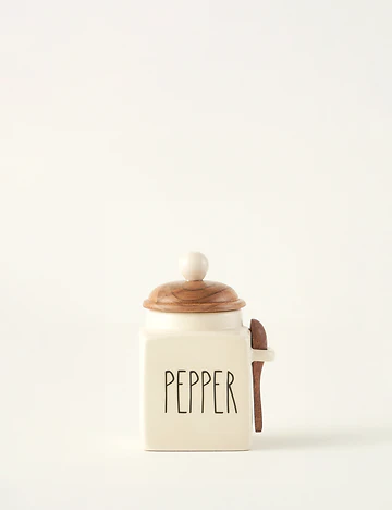 Pepper Seramik Kavanoz Krem (330 ml)