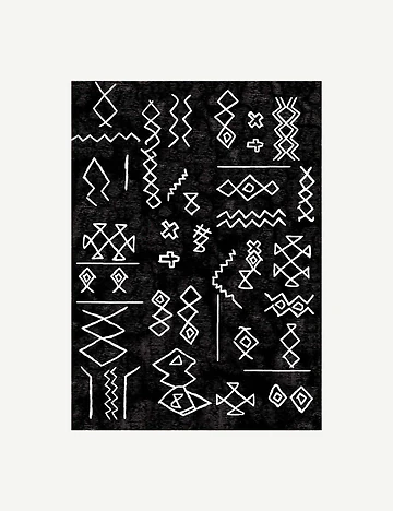 %100 Pamuk Mirage Kilim Siyah (150x230 cm)