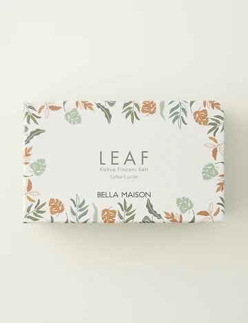 Leaf Porselen 2'li Kahve Fincanı Seti (120 cc)