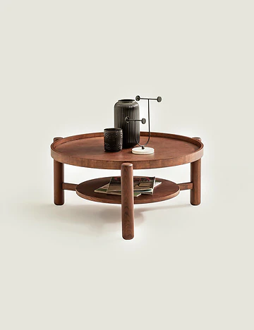 Lirya Orta Sehpa Kahverengi (76x76x34 cm)