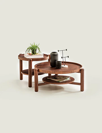 Lirya Orta Sehpa Kahverengi (76x76x34 cm)