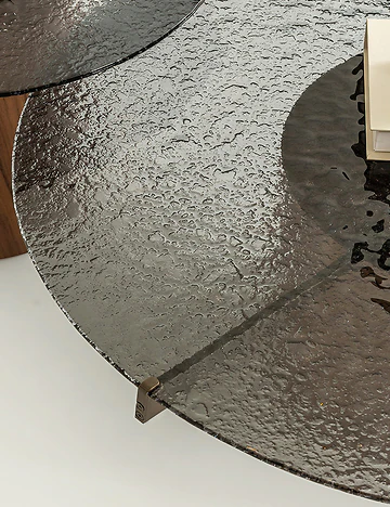 Elvora Orta Sehpa Siyah-Ceviz (91x91x35 cm)