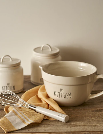 My Kitchen Seramik Karıştırma Kasesi Beyaz (1700 cc)