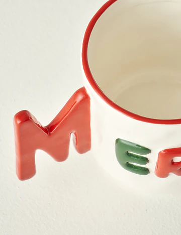 Merry Yılbaşı Stoneware Kupa (360 cc)