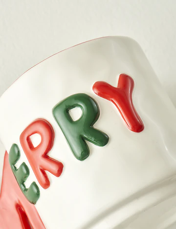 Merry Yılbaşı Stoneware Kupa (360 cc)