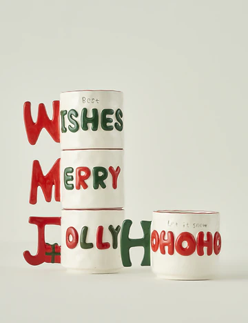 Merry Yılbaşı Stoneware Kupa (360 cc)