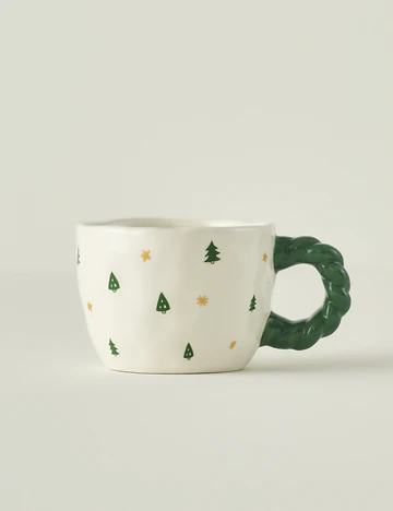 Jolly Yılbaşı Stoneware Kupa Yeşil (290 cc)
