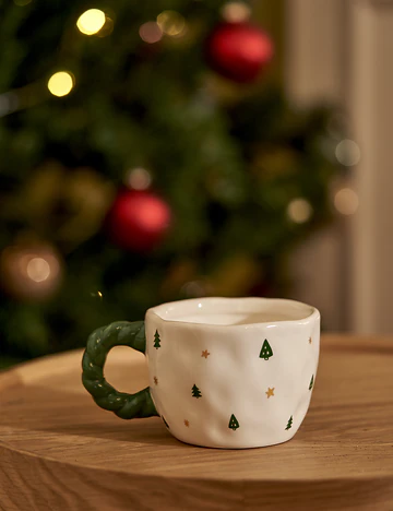 Jolly Yılbaşı Stoneware Kupa Yeşil (290 cc)