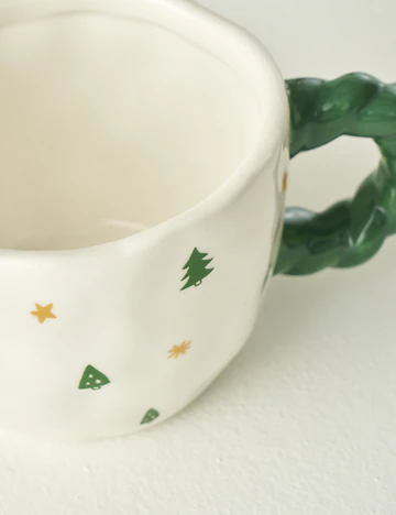Jolly Yılbaşı Stoneware Kupa Yeşil (290 cc)