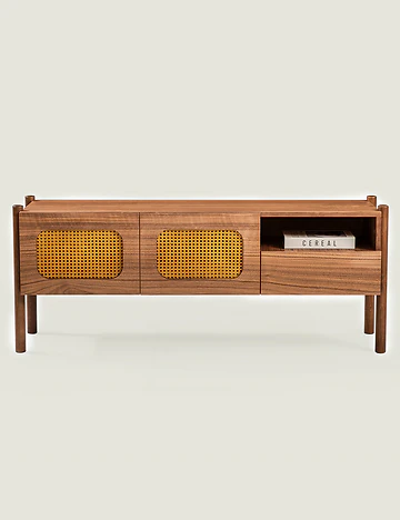 Rattan Tv Ünitesi Ceviz (145x42x58 cm)