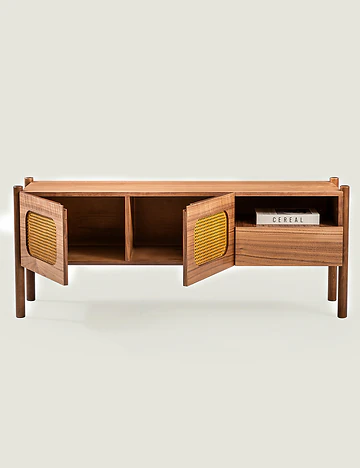 Rattan Tv Ünitesi Ceviz (145x42x58 cm)