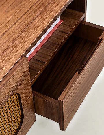 Rattan Tv Ünitesi Ceviz (145x42x58 cm)