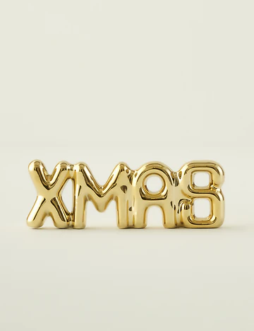 Xmas Dekoratif Obje Gold (18x2x6 cm)
