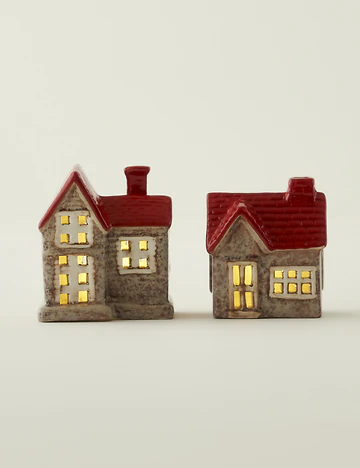 Home Yılbaşı Ledli Aydınlatma Kırmızı (10x7x12 cm)