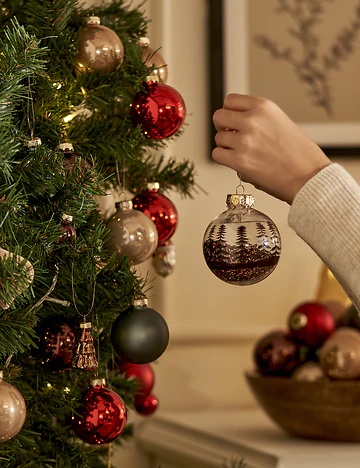 Christmas 3'lü Dekoratif Süs Kahverengi (8 cm)