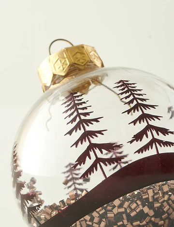 Christmas 3'lü Dekoratif Süs Kahverengi (8 cm)