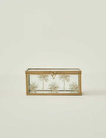 Palm Dekoratif Kutu Gold (10x13x5 cm)