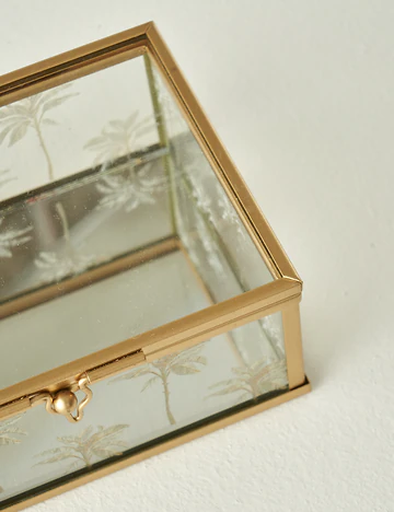 Palm Dekoratif Kutu Gold (10x13x5 cm)