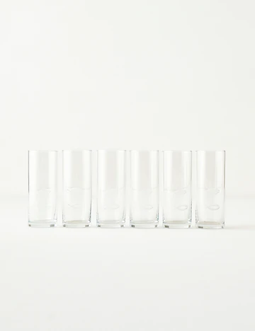 Marine Kesme 6'lı Rakı Bardağı Naturel (180 cc)