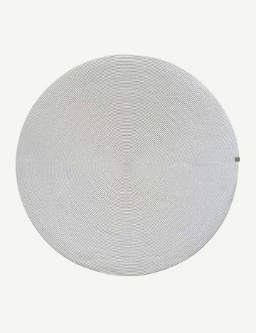 %100 Pamuk Mira Yuvarlak Halı Beyaz (120x120 cm)
