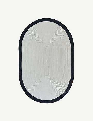 %100 Pamuk Luno Halı Antrasit-Beyaz (120x180 cm)