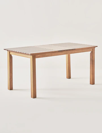 Anise Doğal Ahşap Bahçe Masası Naturel (80x160 cm)