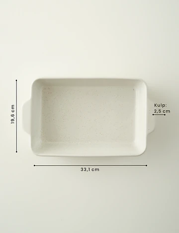 Margot Stoneware Fırın Kabı Beyaz (33,1x19,6x7 cm)