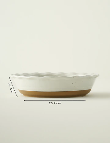 Margot Stoneware Fırın Kabı Beyaz (25,7x6,3 cm)