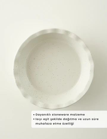 Margot Stoneware Fırın Kabı Beyaz (25,7x6,3 cm)