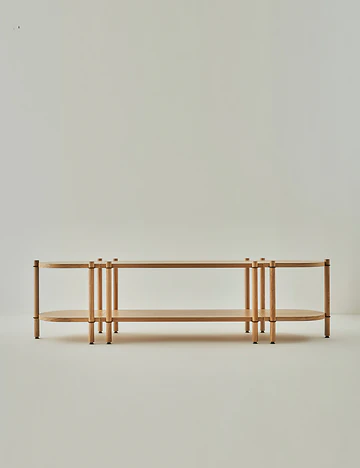 Cosmos Modüler 3 Parça TV Ünitesi Meşe-Siyah (183x48x48 cm)
