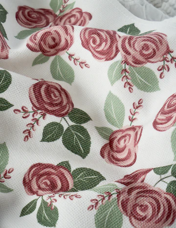 Rose Pamuklu Baskılı Kurulama Bezi 2'li Krem (40x50 cm)