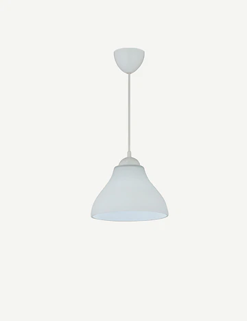 Miravel Tekli Cam Sarkıt Avize Beyaz (70x25 cm)