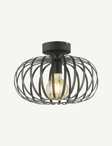Cirella Metal Plafonyer Avize Siyah (40x27 cm)