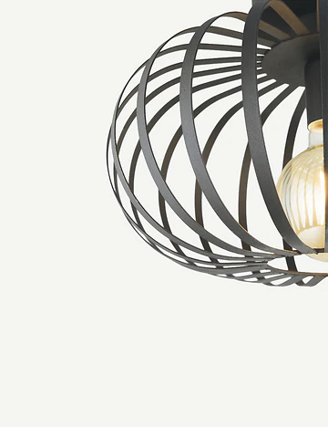Cirella Metal Plafonyer Avize Siyah (40x27 cm)