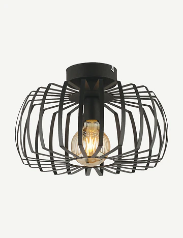 Etoile Metal Plafonyer Avize Siyah (30x70 cm)