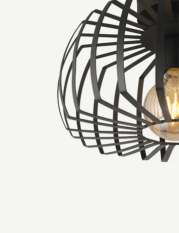 Etoile Metal Plafonyer Avize Siyah (30x70 cm)