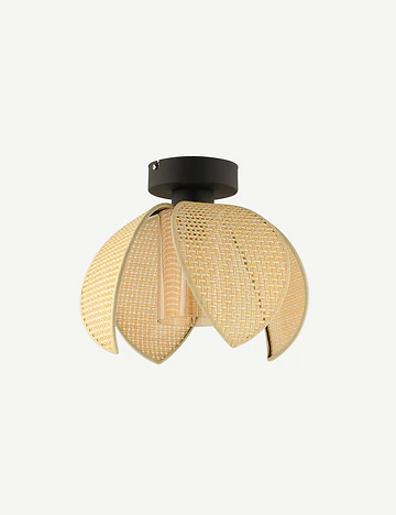 Nerida Plafonyer Rattan Avize Naturel (26x20 cm)