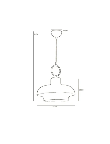 Laken Tekli Sarkıt Avize Turuncu (70x35 cm)